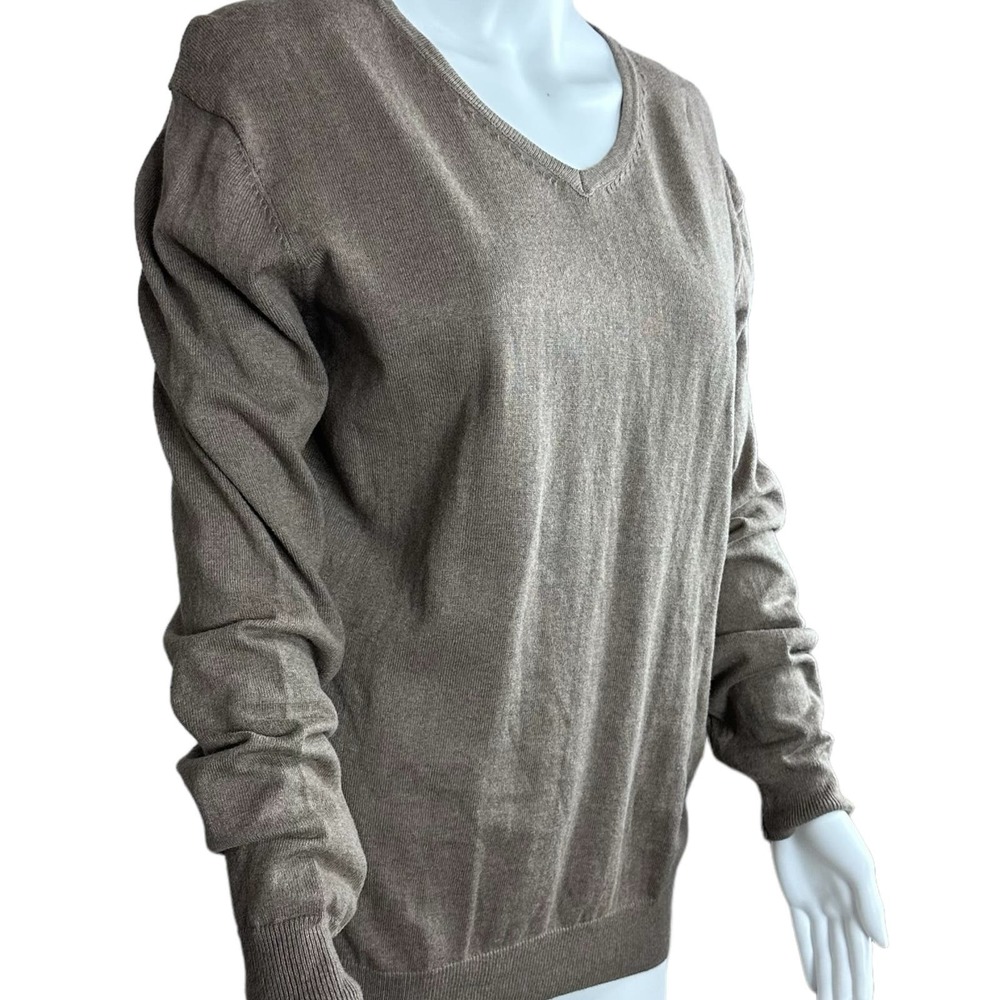Hickey Freeman New York Size Large Color Camel v-neck Sweater - Picture 4 of 7